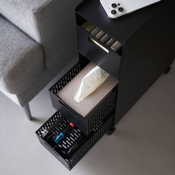 Rollbarer Unterschrank Tower - Matt Schwarz
