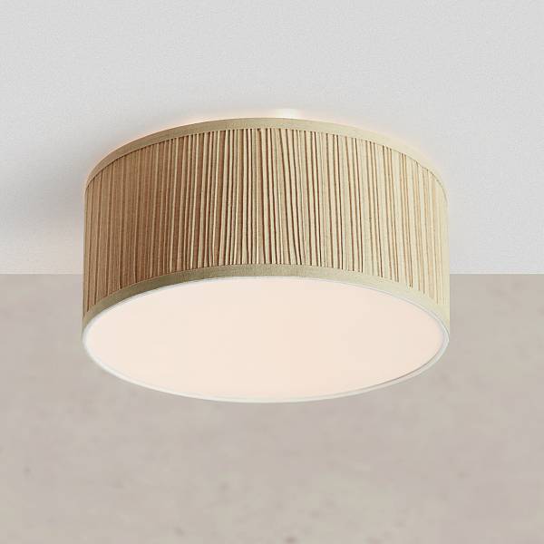 Deckenleuchte Lux - Eisen / Leinen - Beige