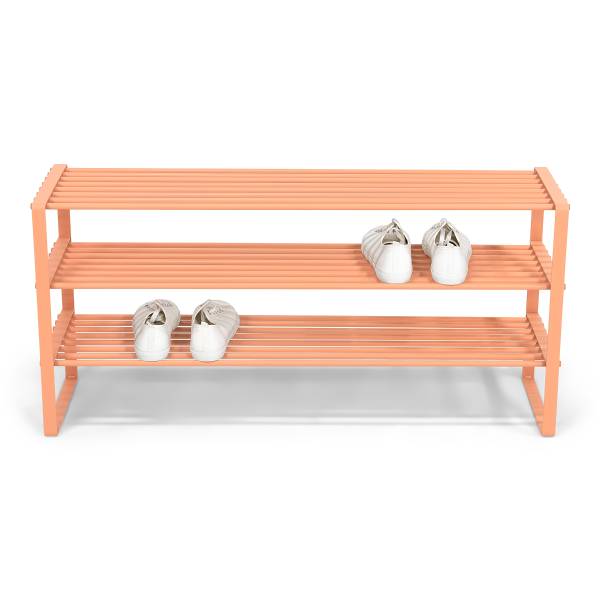 Schuhregal Rex mit 3 Ablagen - Apricot
