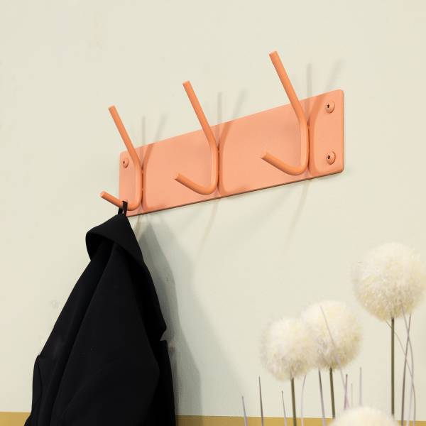Garderobenleiste Fusion - Metall - Apricot - Breite: 40 cm