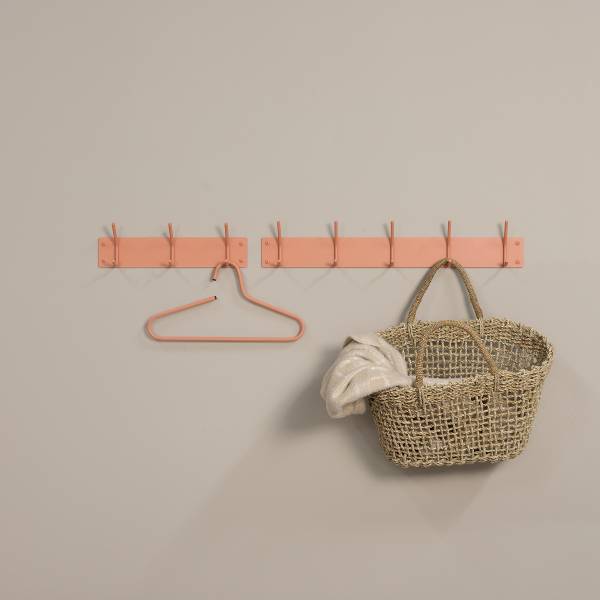 Garderobenleiste Fusion - Metall - Apricot - Breite: 40 cm