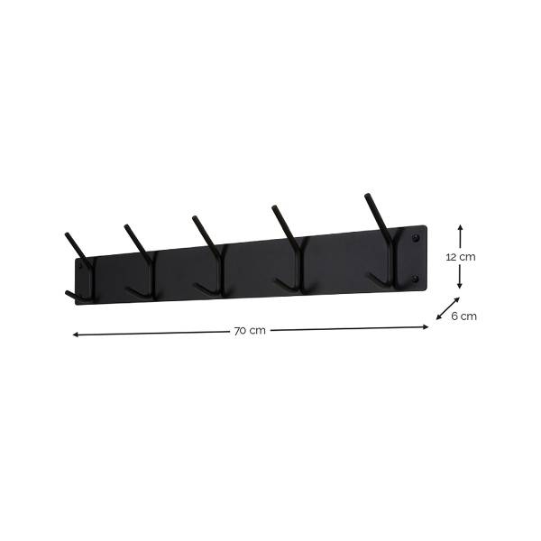 Garderobenleiste Fusion - Metall - Apricot - Breite: 70 cm
