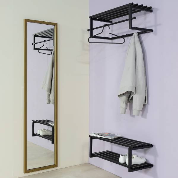 Wandgarderobe Norton - Schwarz