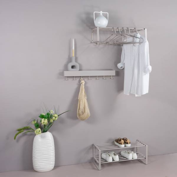 Wandgarderobe Rex - 70 cm - Sandgrau