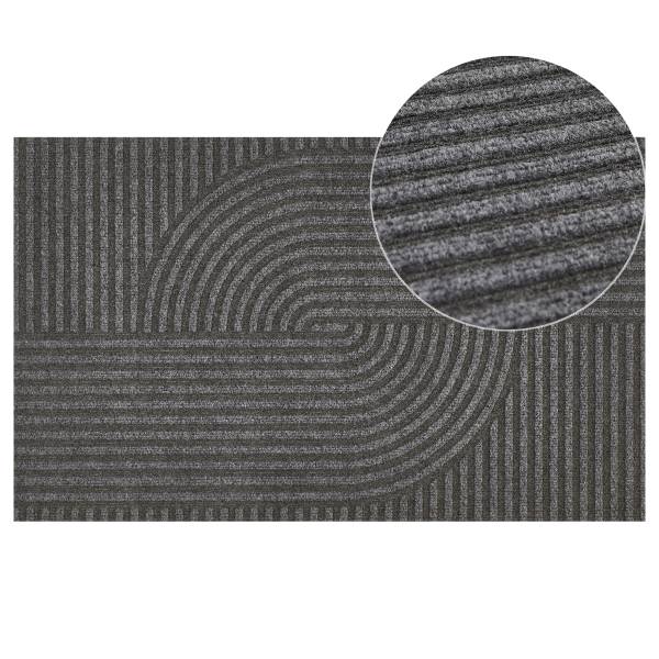 Fußmatte Yukon - Polyester - Dunkelgrau - 40 x 60 cm