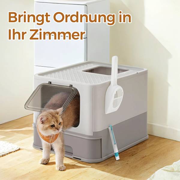 Katzentoilette Ragnu - Polypropylen - Hellgrau / Grau