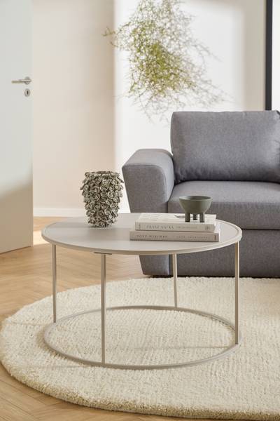 Couchtisch Coogee - rund - Sandgrau