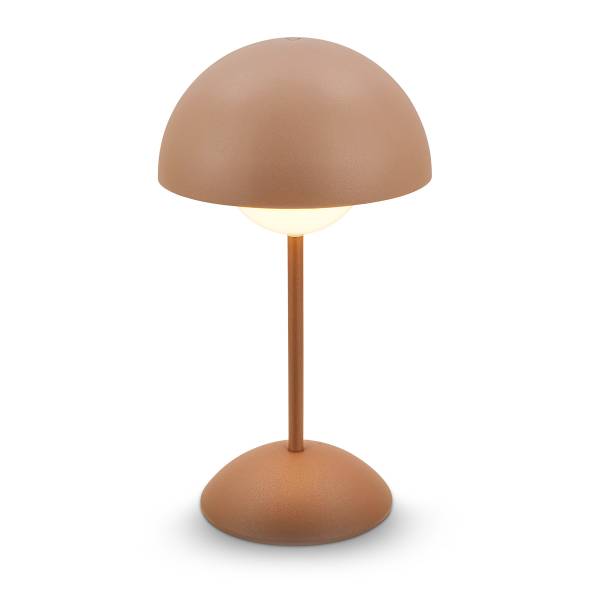 Akku LED Tischleuchte Kugle - Aluminium / Polypropylen - Braun