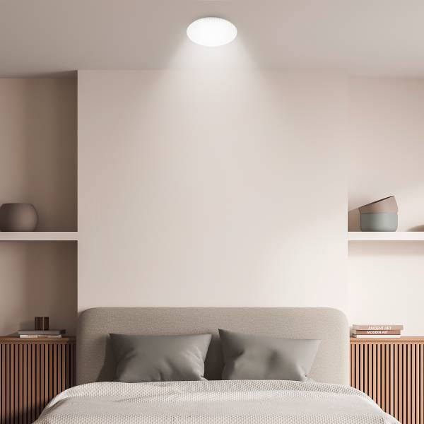 LED Deckenleuchte Nebo Typ B - Polypropylen - Weiß - Durchmesser: 28 cm