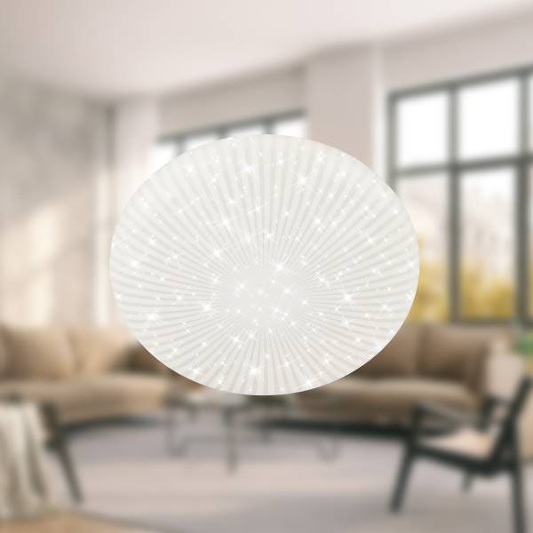 LED Deckenleuchte Nebo Typ B - Polypropylen - Weiß - Durchmesser: 28 cm