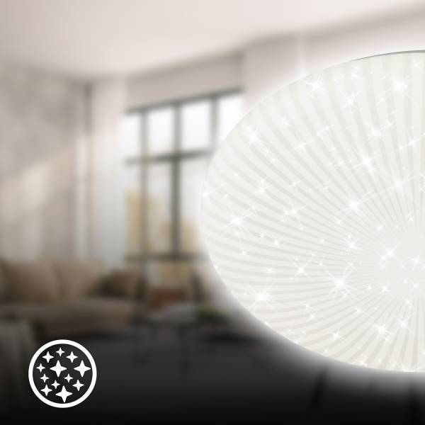 LED Deckenleuchte Nebo Typ B - Polypropylen - Weiß - Durchmesser: 28 cm