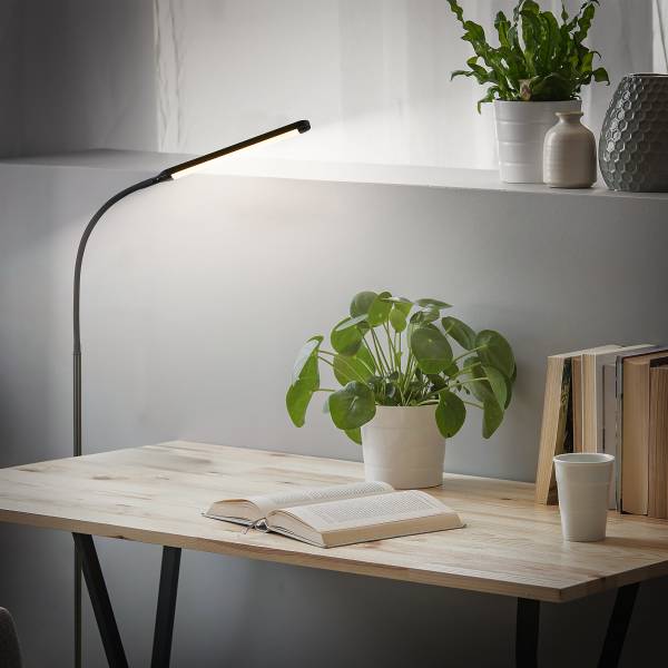 LED Stehleuchte Mura - Aluminium / Polypropylen - Schwarz