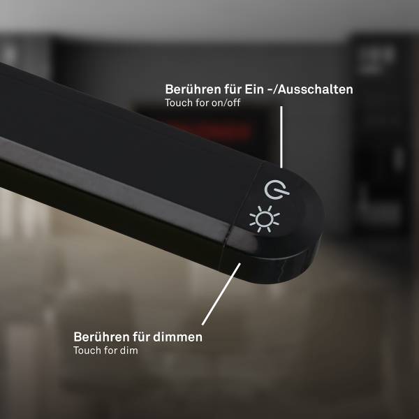 LED Stehleuchte Mura - Aluminium / Polypropylen - Schwarz