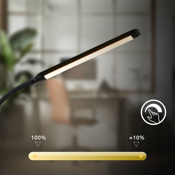 LED Stehleuchte Mura - Aluminium / Polypropylen - Schwarz
