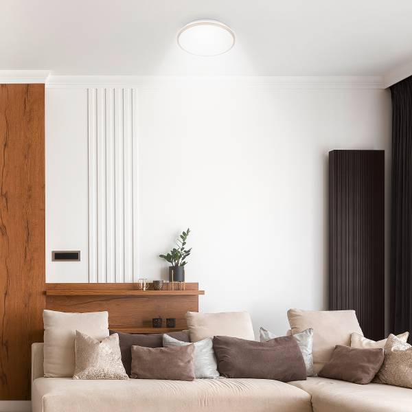 LED Deckenleuchte Lana - Aluminium / Polypropylen - Beige