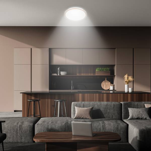 LED Deckenleuchte Lana - Aluminium / Polypropylen - Beige