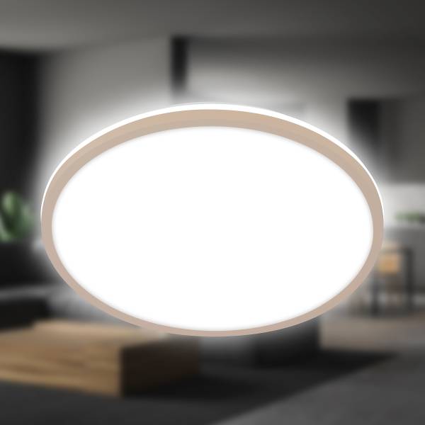 LED Deckenleuchte Lana - Aluminium / Polypropylen - Beige