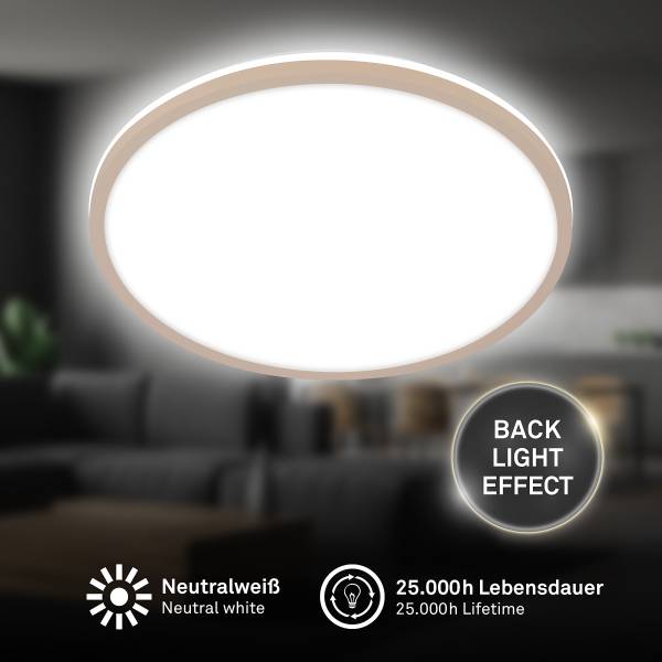 LED Deckenleuchte Lana - Aluminium / Polypropylen - Beige
