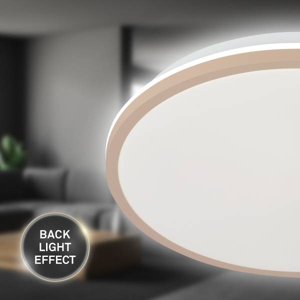 LED Deckenleuchte Lana - Aluminium / Polypropylen - Beige