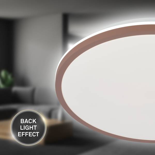 LED Deckenleuchte Lana - Aluminium / Polypropylen - Braun