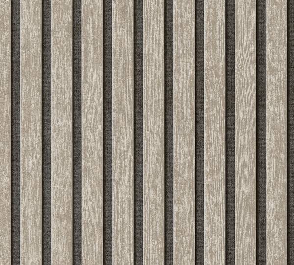 Vliestapete Urban Stripe - Vlies / Vinyl - Grau