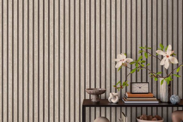 Vliestapete Urban Stripe - Vlies / Vinyl - Grau