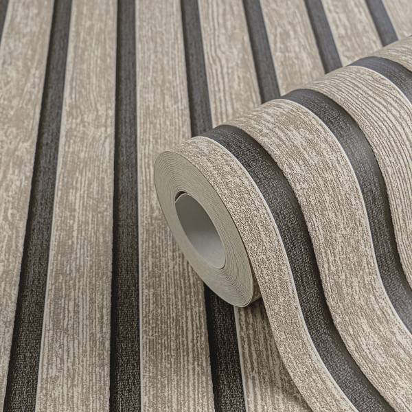 Vliestapete Urban Stripe - Vlies / Vinyl - Grau
