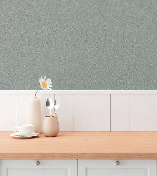 Vliestapete Soft Weave - Vlies / Vinyl - Taubengrau