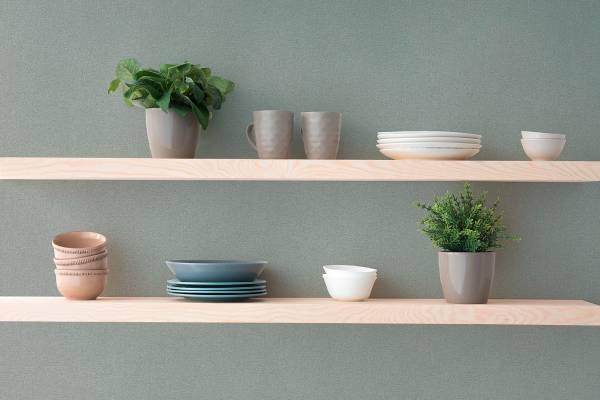 Vliestapete Soft Weave - Vlies / Vinyl - Taubengrau