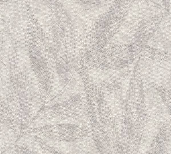 Vliestapete Palmora - Vlies / Vinyl - Beige / Grau