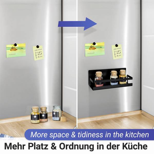 Gewürzregal Ima - Stahl - Schwarz