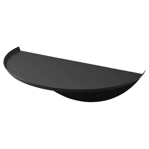 Wandboard Tower halbrund - Metall - Schwarz