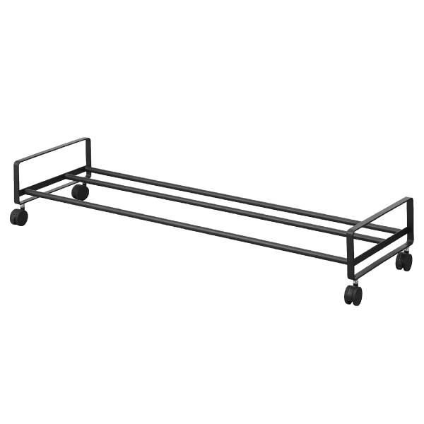 Rollbares Schuhregal Tower - mini - Metall - Schwarz