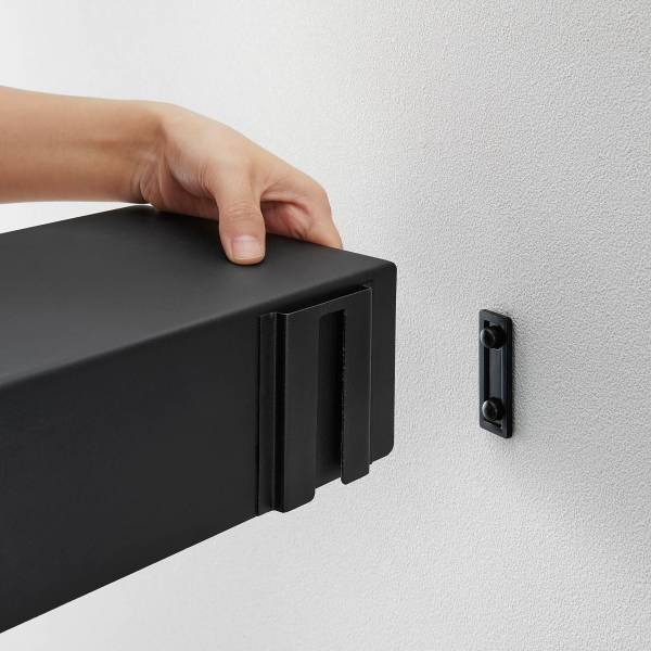 Magnetisches Wandboard Tower - Metall - Schwarz - Breite: 50 cm