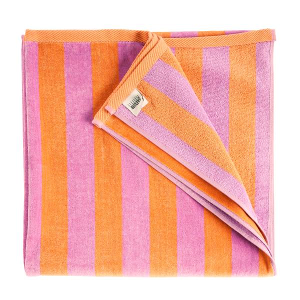 Strandhandtuch COASTLINE - Baumwolle - Orange / Lila