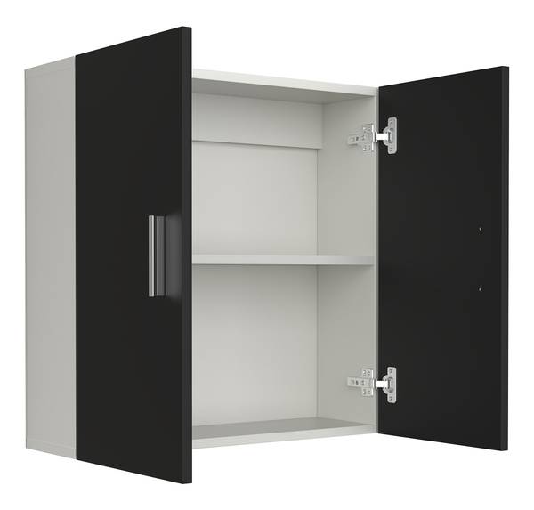 Hängeschrank Zalo - Weiß / Schwarz