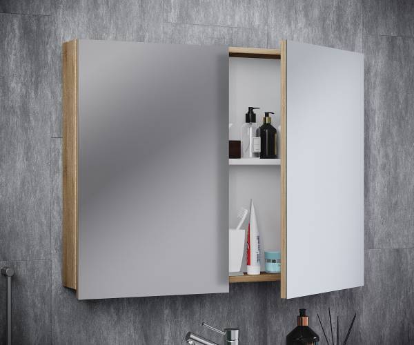 Spiegelschrank VCB 1 - Eiche Sonoma Dekor - Breite: 60 cm