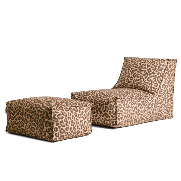 Sitzpouf ReLaX!BaG LEO eckig - Microfaser - Leo-Design