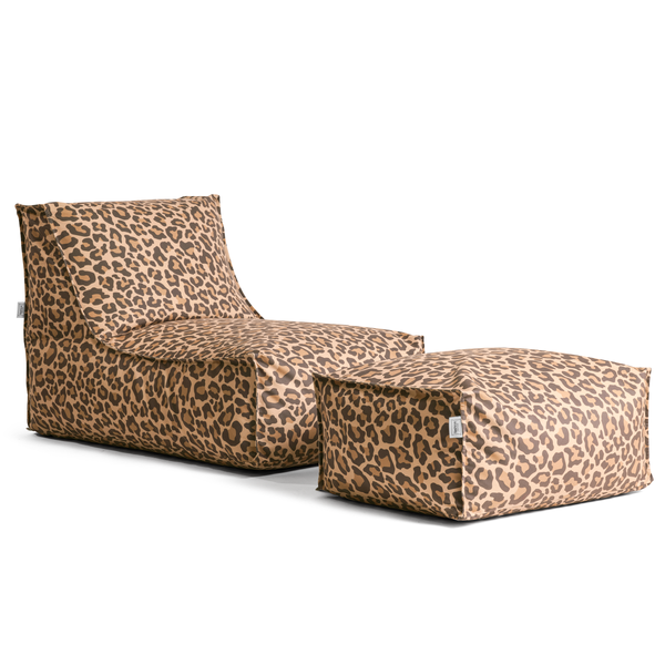 Sitzpouf ReLaX!BaG LEO eckig - Microfaser - Leo-Design