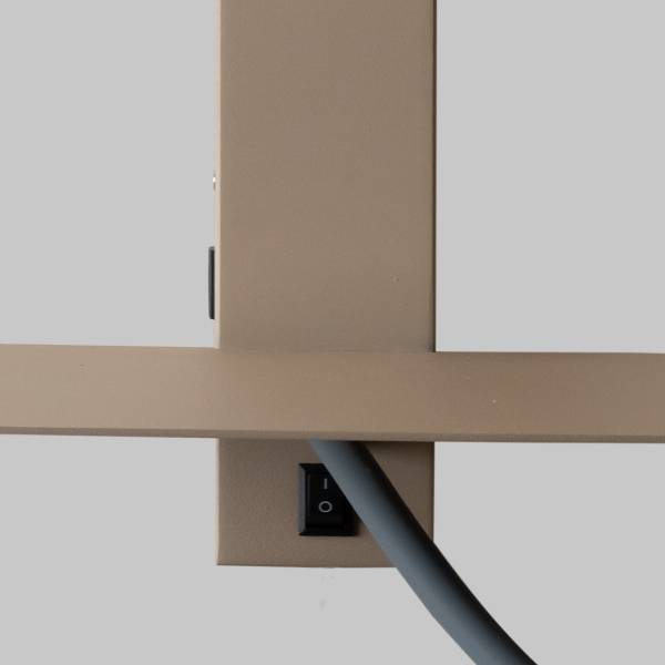 Wandleuchte Florence Typ B - Eisen / Leinen - Beige / Sand