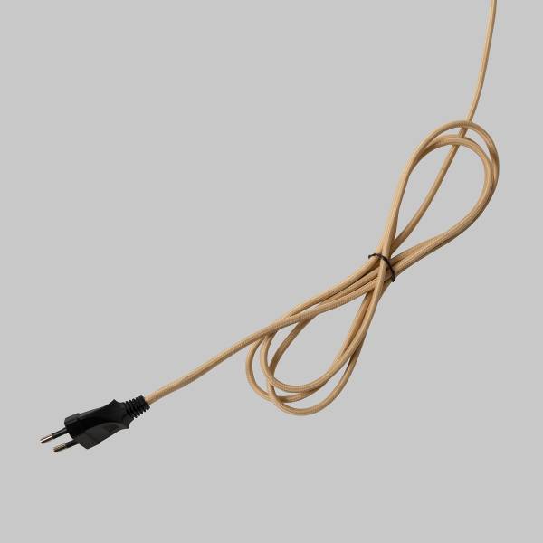Wandleuchte Florence Typ B - Eisen / Leinen - Beige / Sand