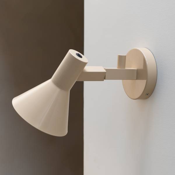 Wandleuchte Stavanger - Eisen - Beige