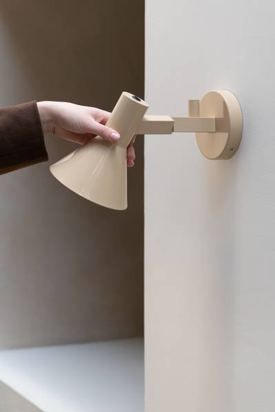Wandleuchte Stavanger - Eisen - Beige