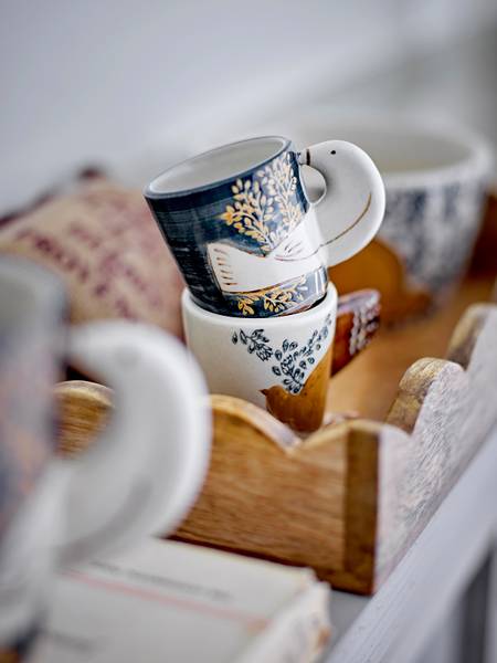 Espressotassen-Set Hezha 2-teilig - Steingut - Blau