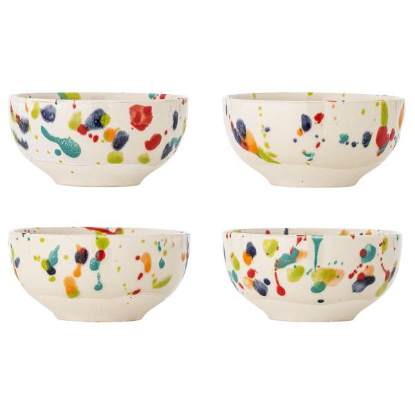 Schalen-Set Freckles 4-teilig - Steingut - Rot