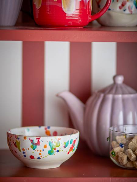 Schalen-Set Freckles 4-teilig - Steingut - Rot