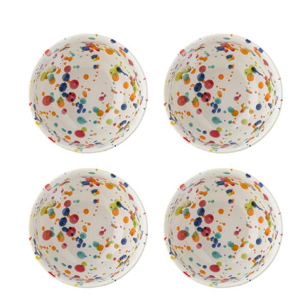Schalen-Set Freckles 4-teilig - Steingut - Rot