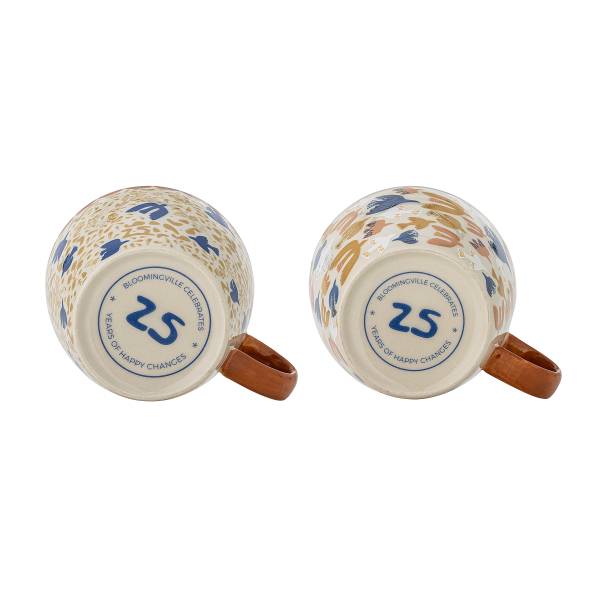 Tassen-Set Anniversary 2-teilig - Steingut - Braun