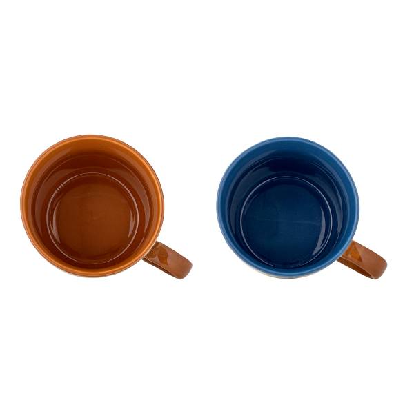 Tassen-Set Anniversary 2-teilig - Steingut - Braun