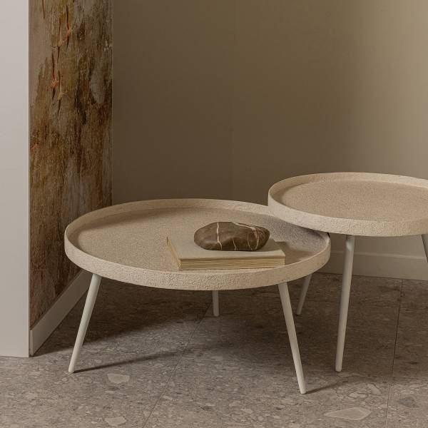 Couchtisch Bounds - Cremeweiß - Durchmesser: 74 cm